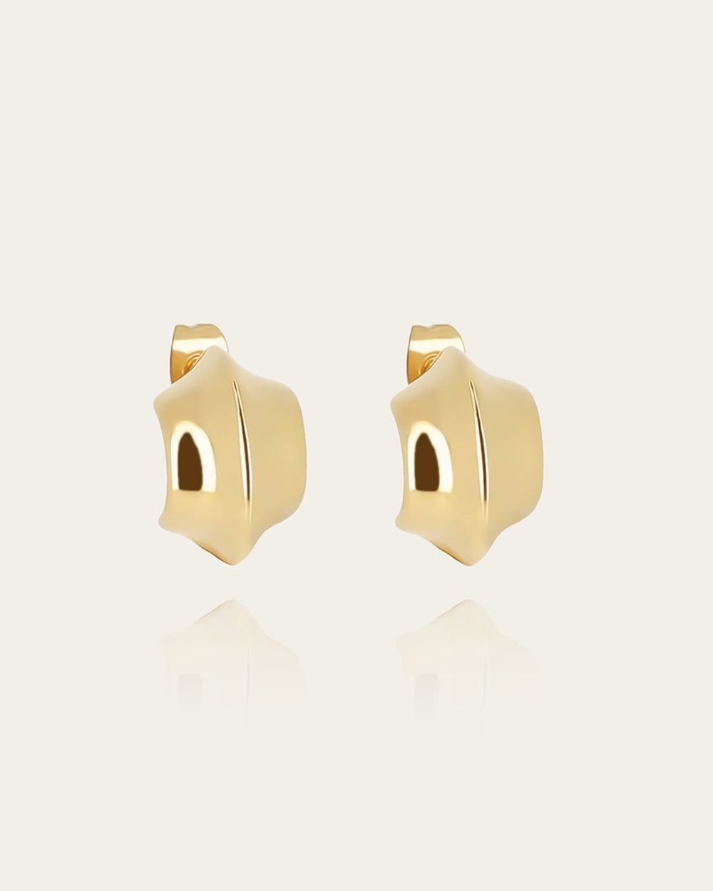 Boucles d'oreilles Elmy (Acier doré)