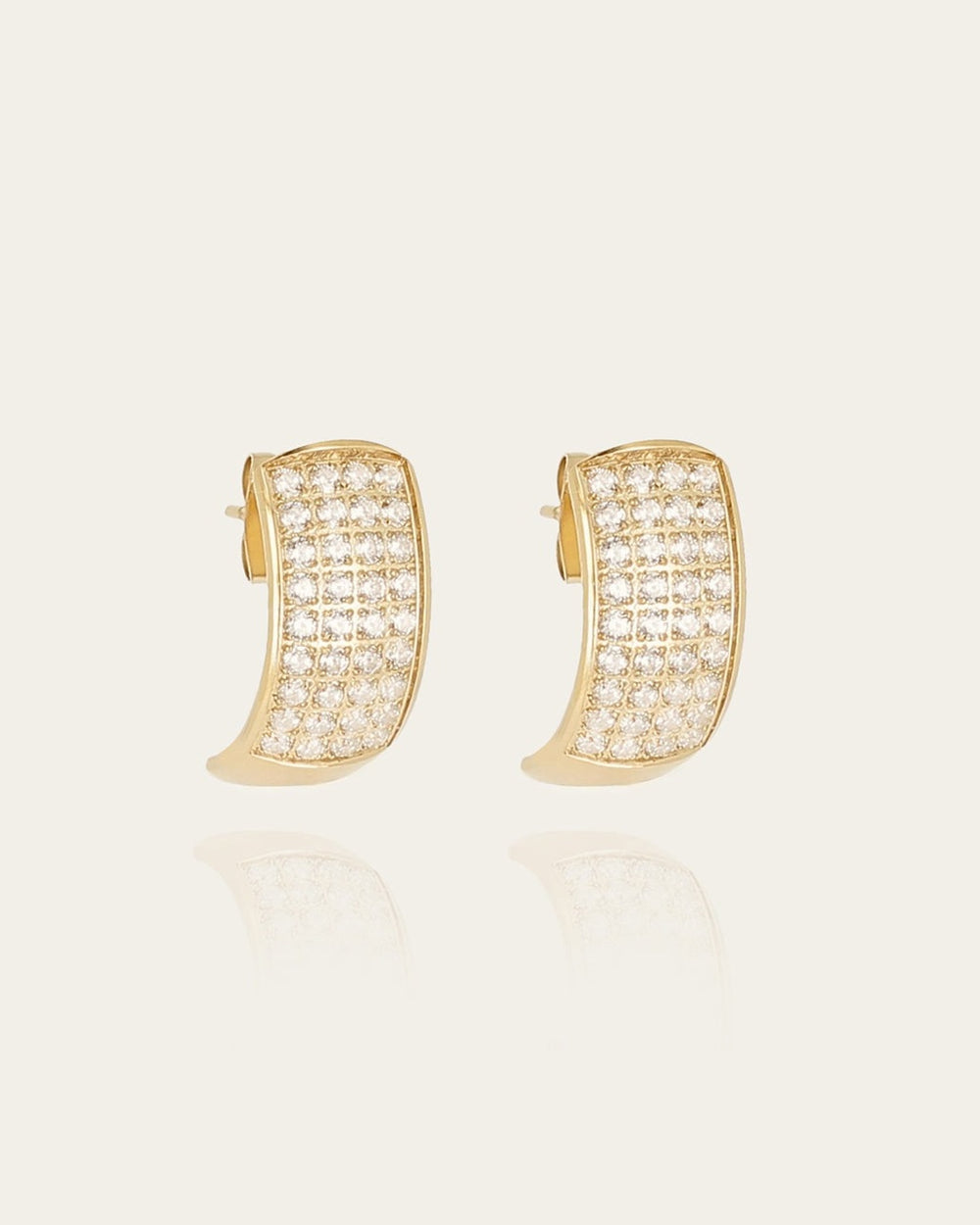 Boucles d'oreilles Luméa (Acier doré)