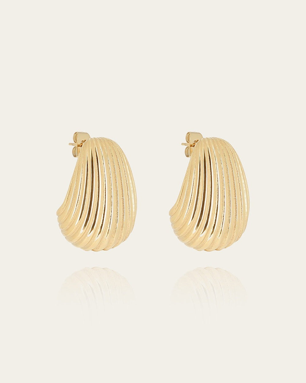 Boucles d'oreilles Isée (Acier doré)