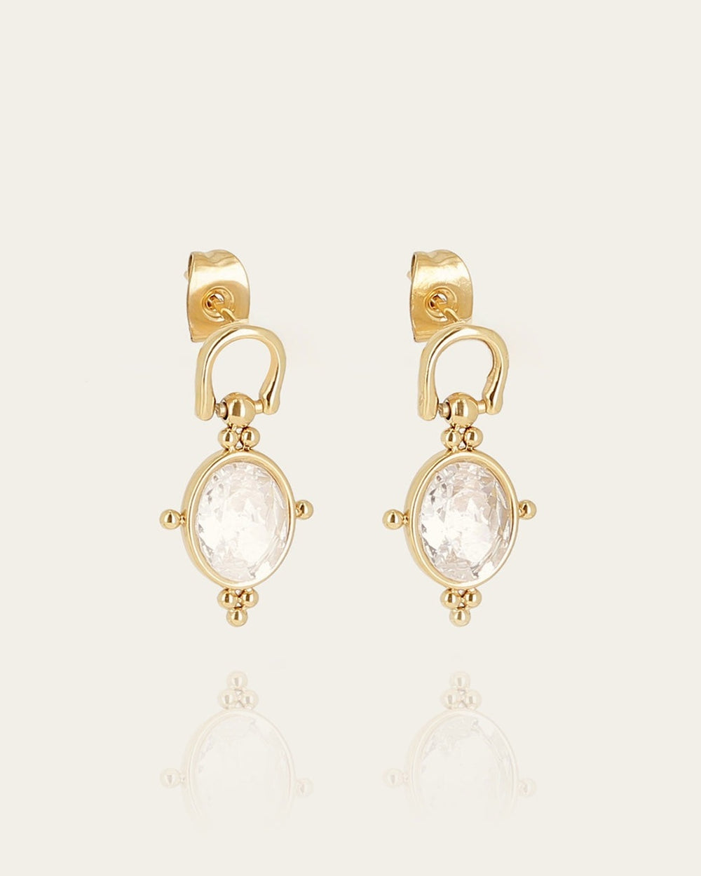 Boucles d'oreilles Nysa (Acier doré)