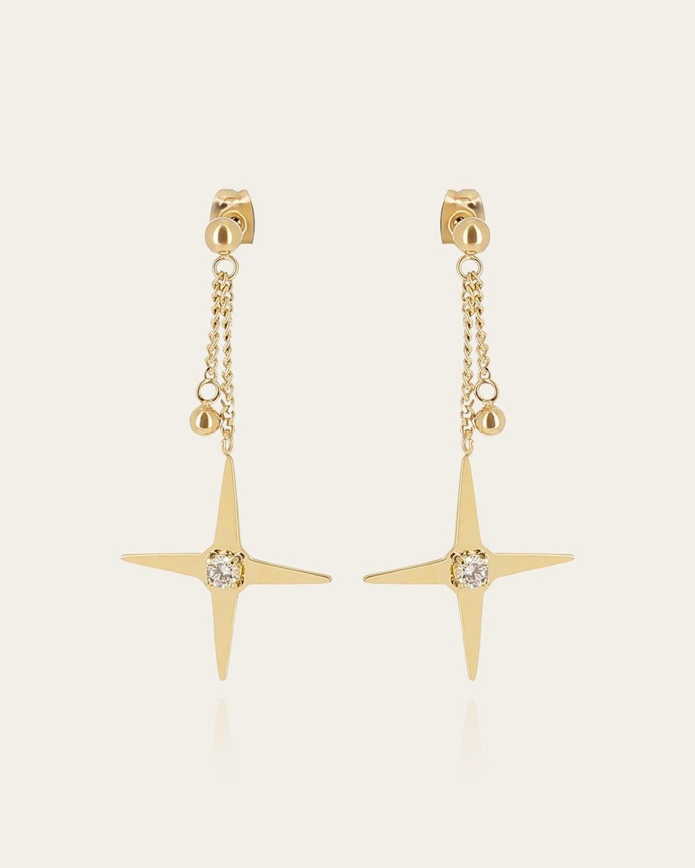 Boucles d'oreilles Ewald (Acier doré)