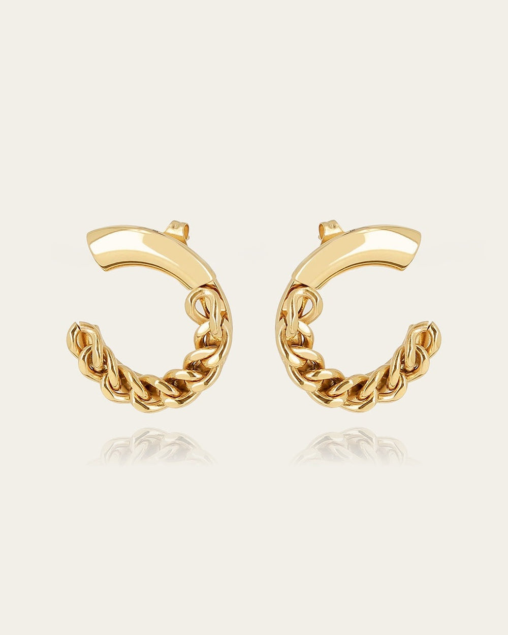 Boucles d'oreilles Carbonio (Acier doré)