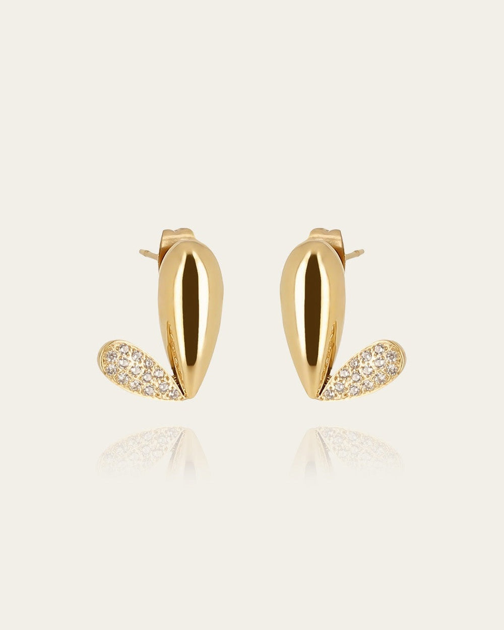 Boucles d'oreilles Riola (Acier doré)