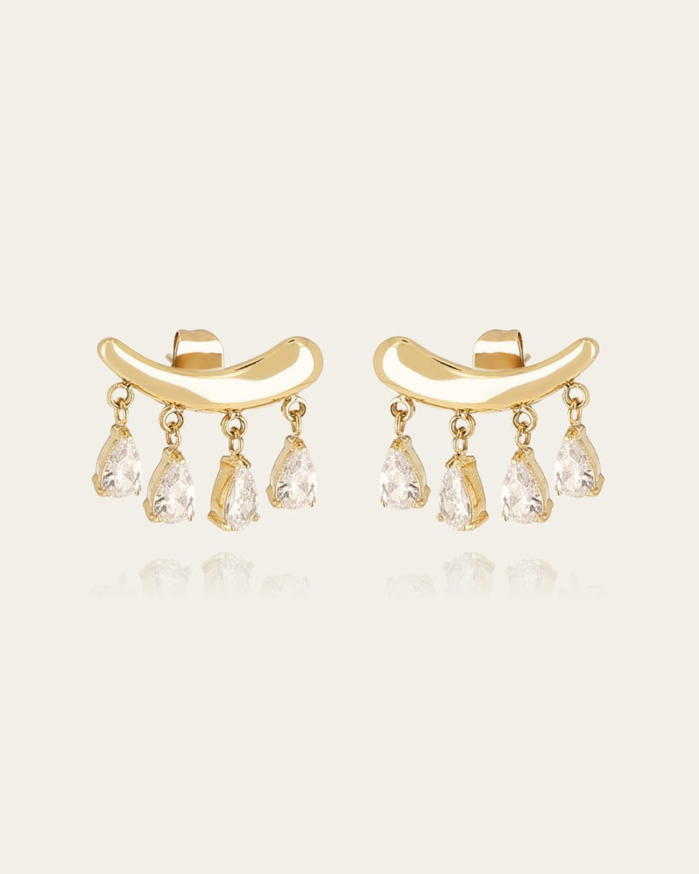 Boucles d'oreilles Poggio (Acier doré)