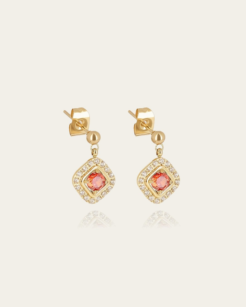 Boucles d'oreilles Elan (Acier doré)