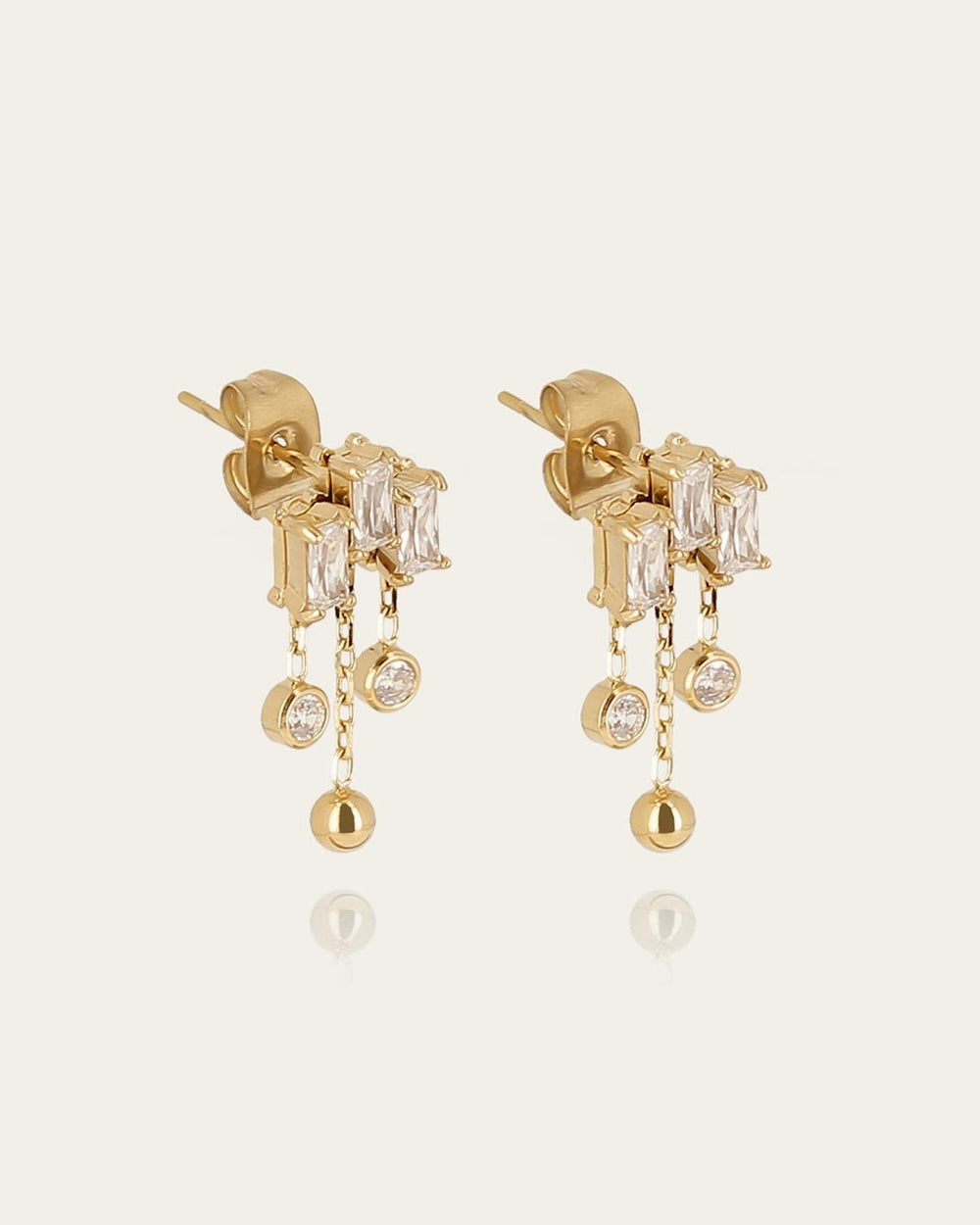 Boucles d'oreilles Veya (Acier doré)