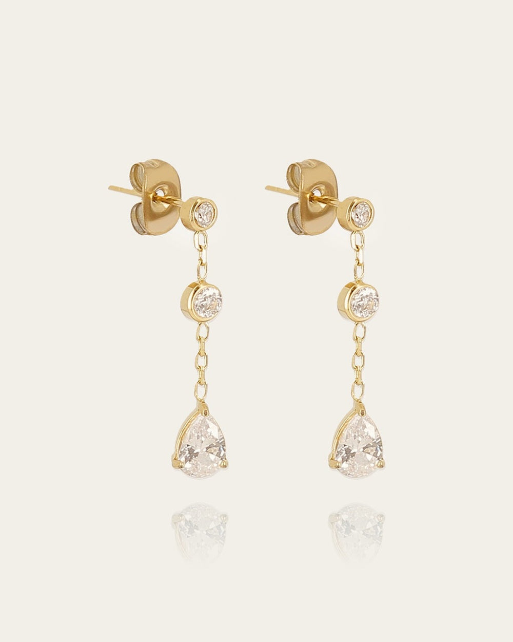 Boucles d'oreilles Embla (Acier doré)
