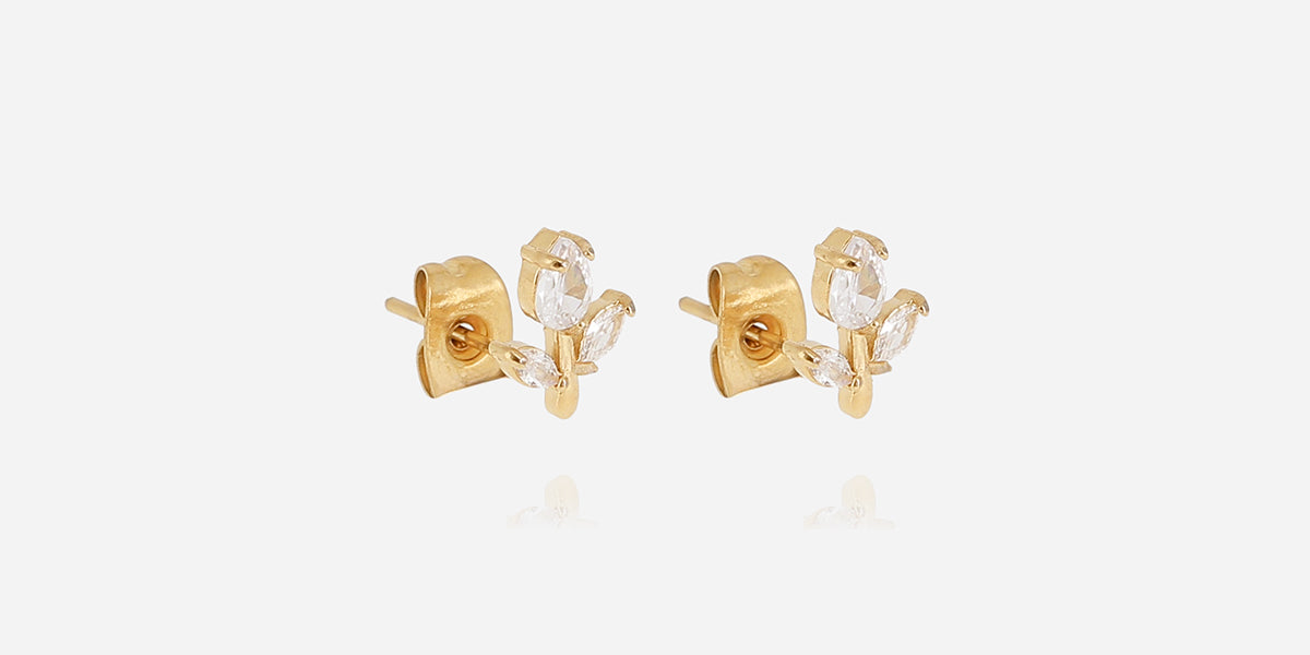 Boucles d'oreilles Circée (Acier doré)