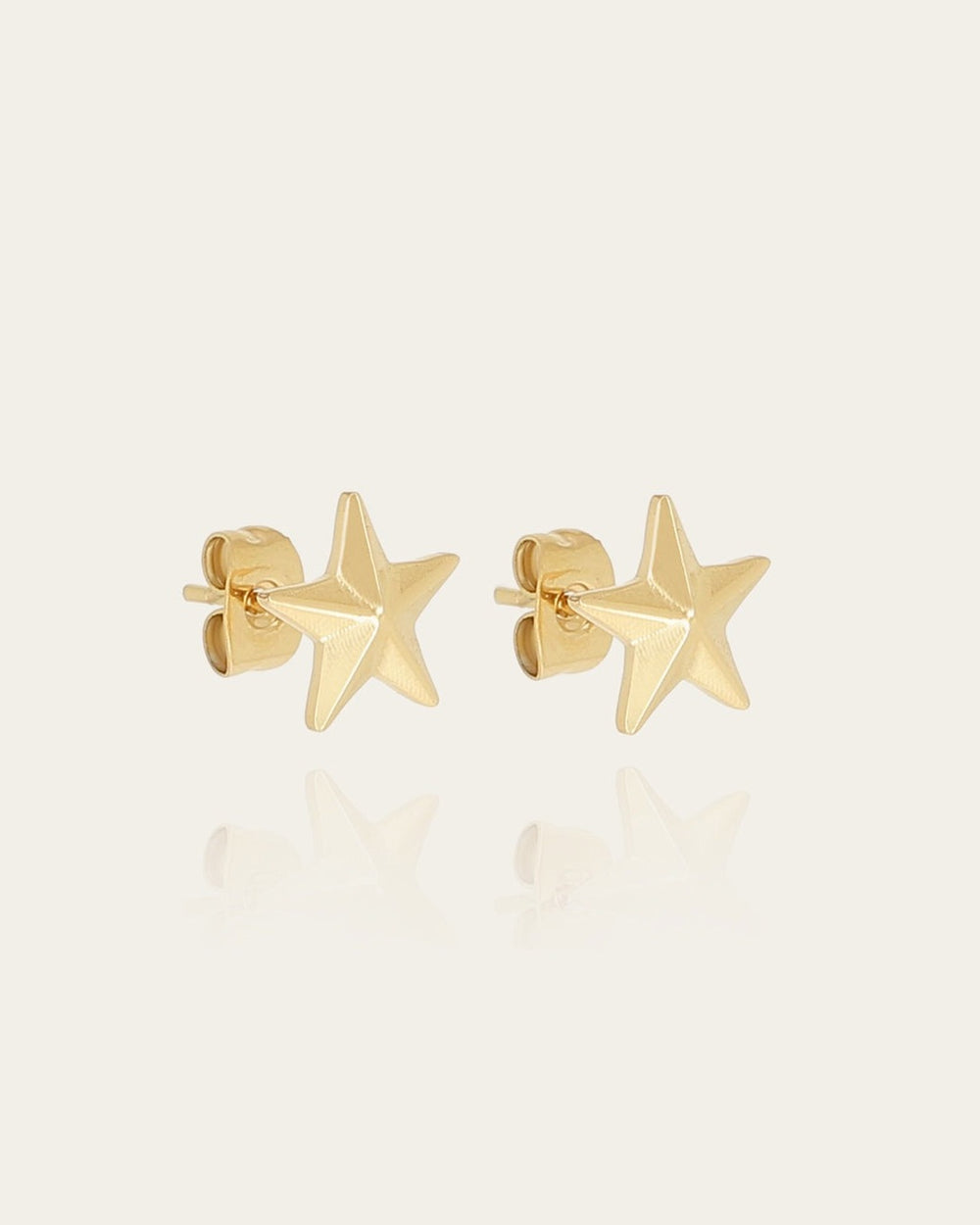 Boucles d'oreilles Delta (Acier doré)