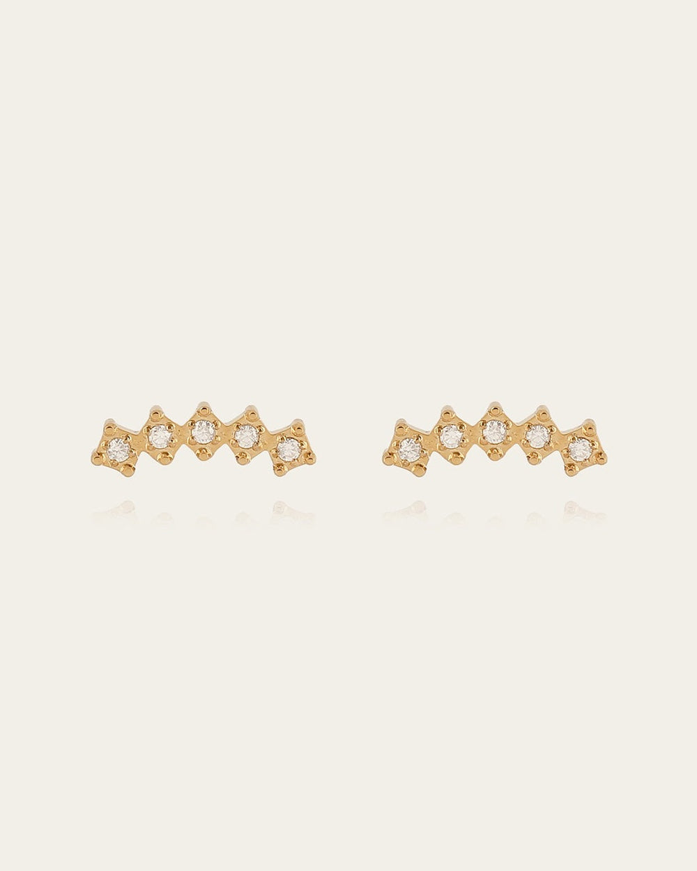 Mini boucles d'oreilles Cassis (Acier doré)
