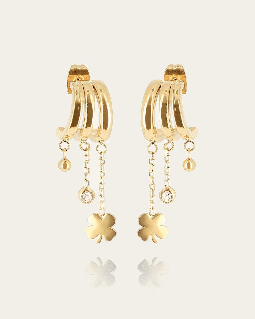 Boucles d'oreilles Lorena (Acier doré)