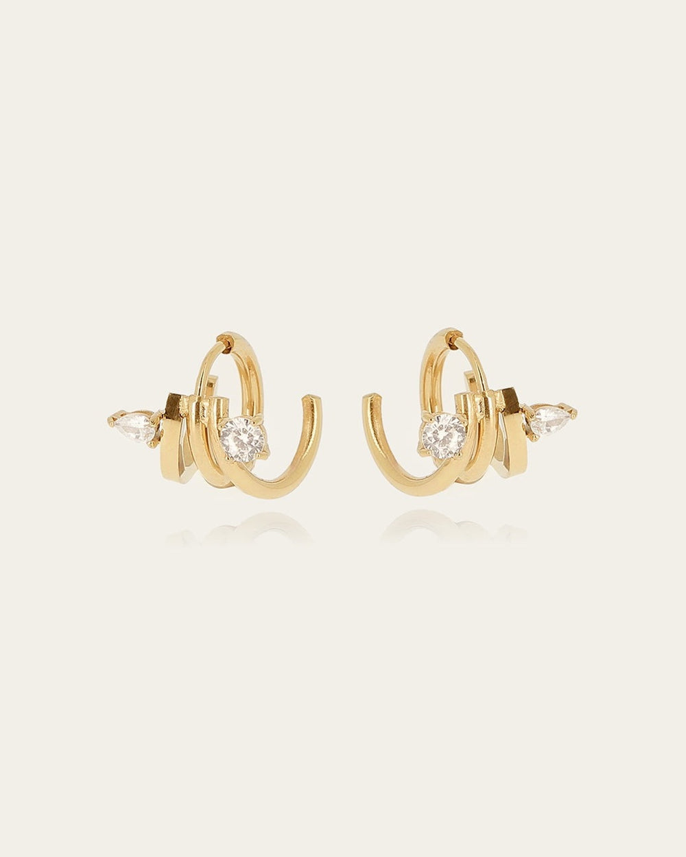 Boucles d'oreilles Veronica (Acier doré)