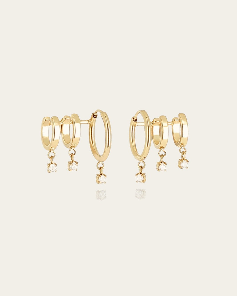 Boucles d'oreilles Leti (Acier doré)