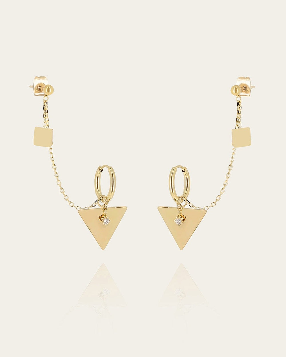 Boucles d'oreilles Banra (Acier doré)