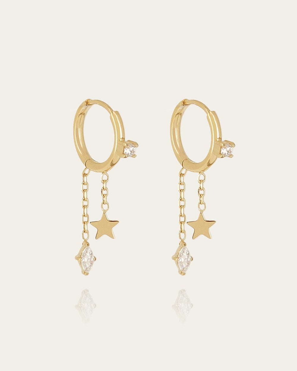 Boucles d'oreilles Calanque (Acier doré)