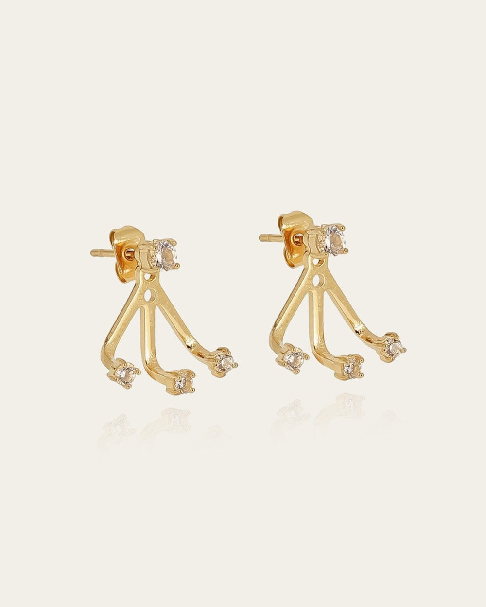 Boucle d'oreille Tiree (Acier doré)