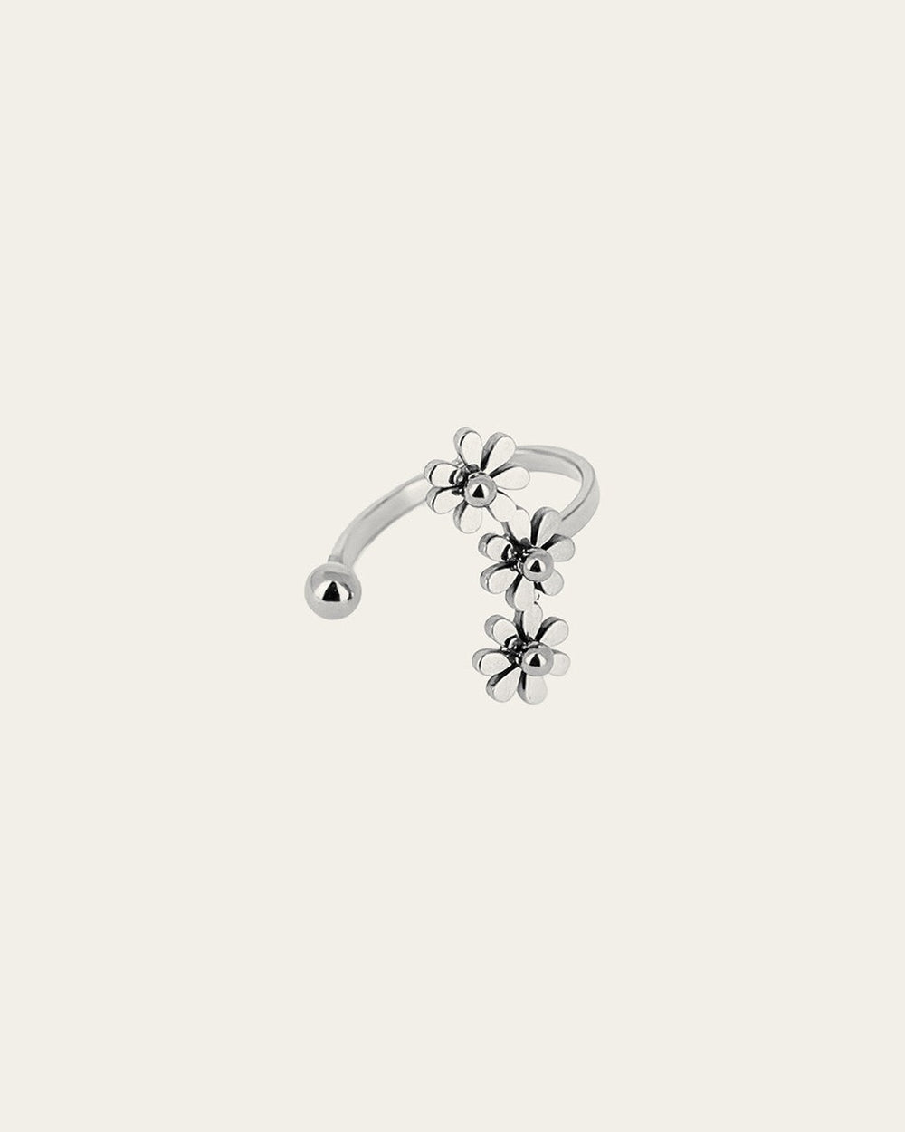 Earcuff Camélia (Acier)