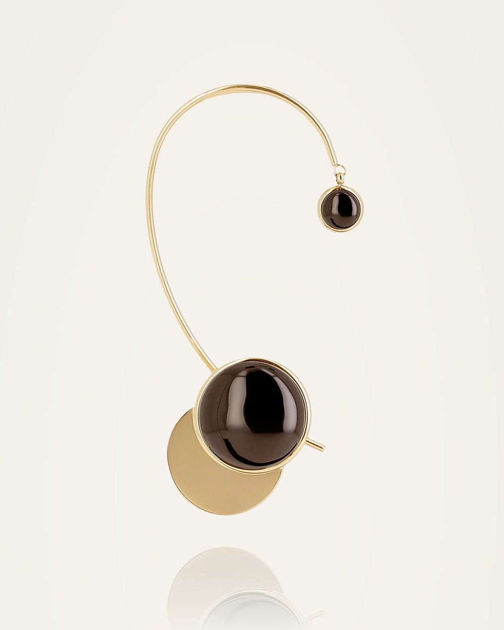 Bijou d'oreille Sélénite (Acier doré)