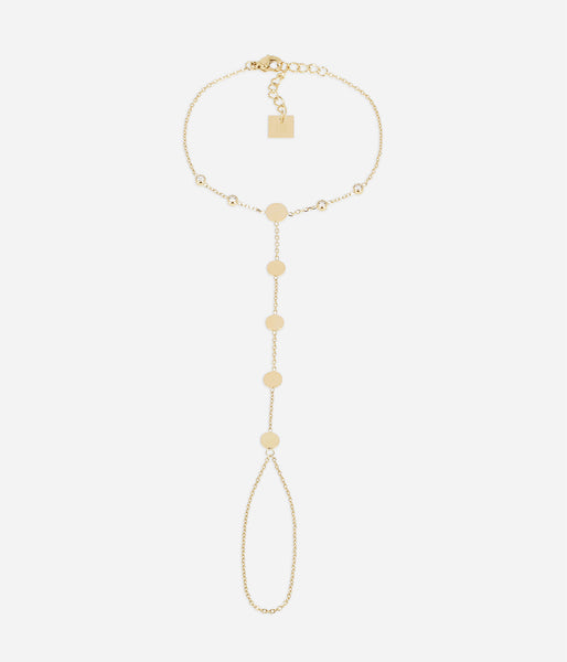 Bijou de main Magenta (Acier doré)