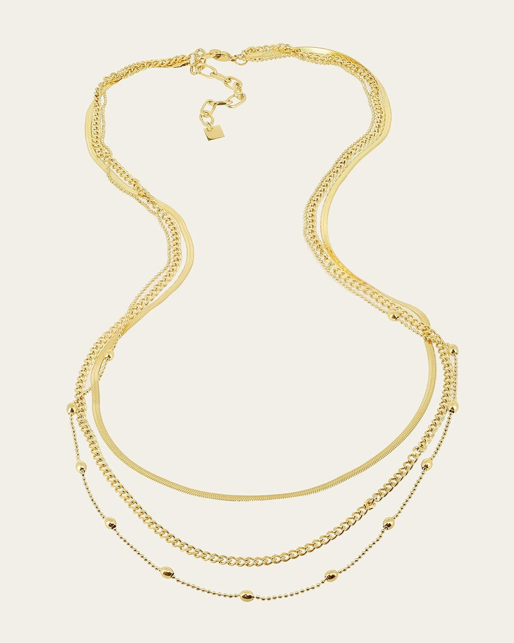 Honorine String Necklace (Gold-plated Steel) 