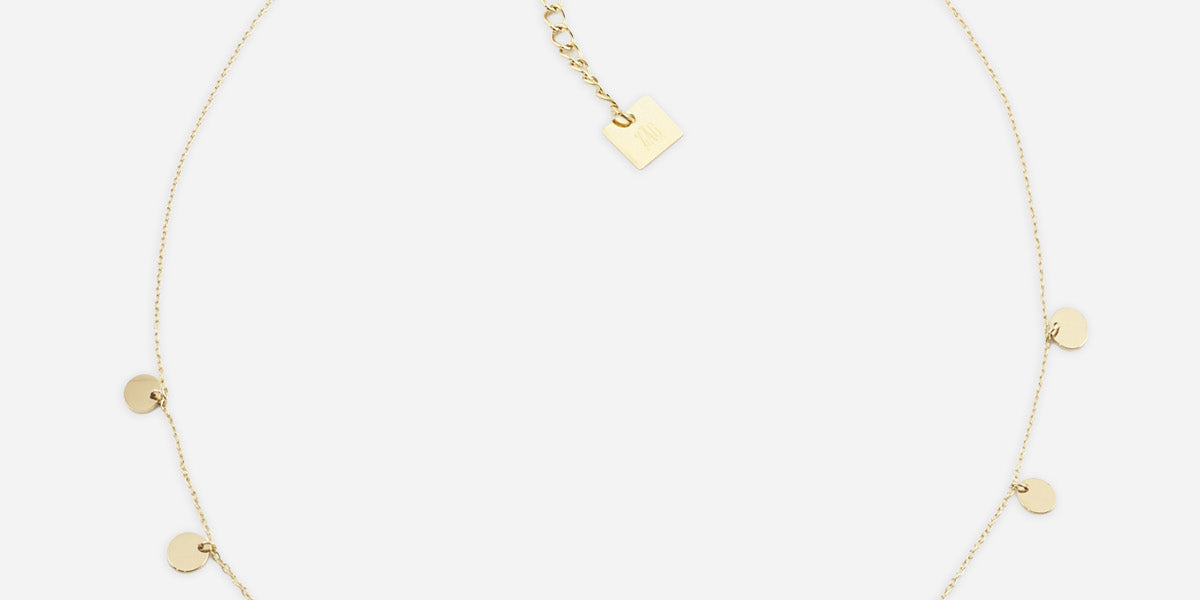 Collier Confettis (Acier doré)