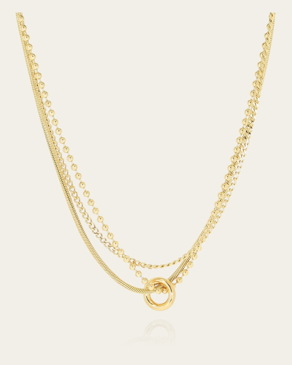 Iguazu necklace (Gold-plated steel)
