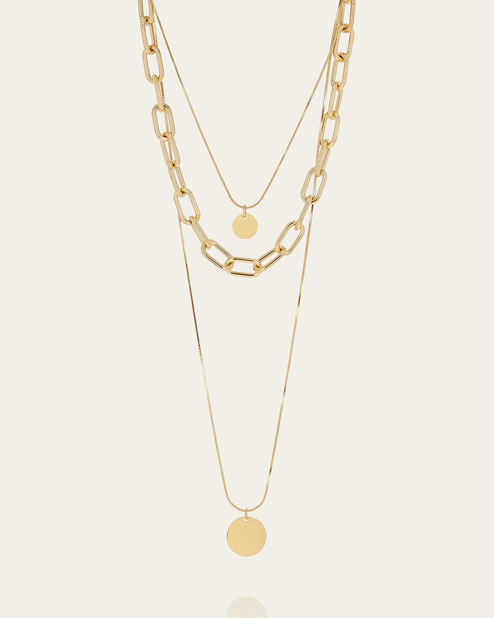 Necklace Naélys (Gold-plated steel)