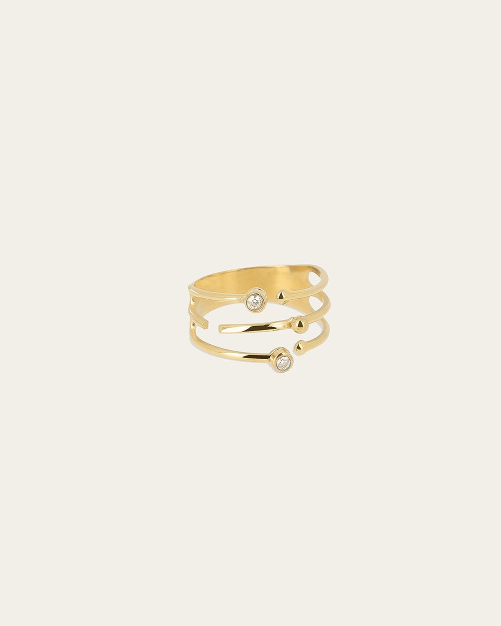 Bague Pompeya (Acier doré)
