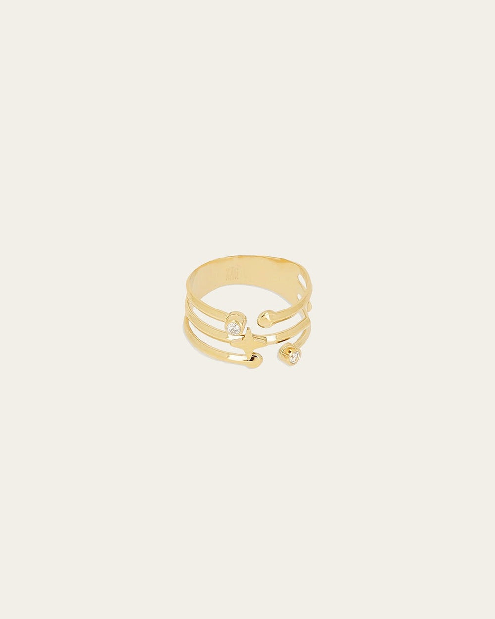 Palpa ring (Gold-plated steel)