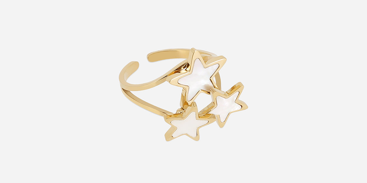 Bague Cyrielle (Acier doré)