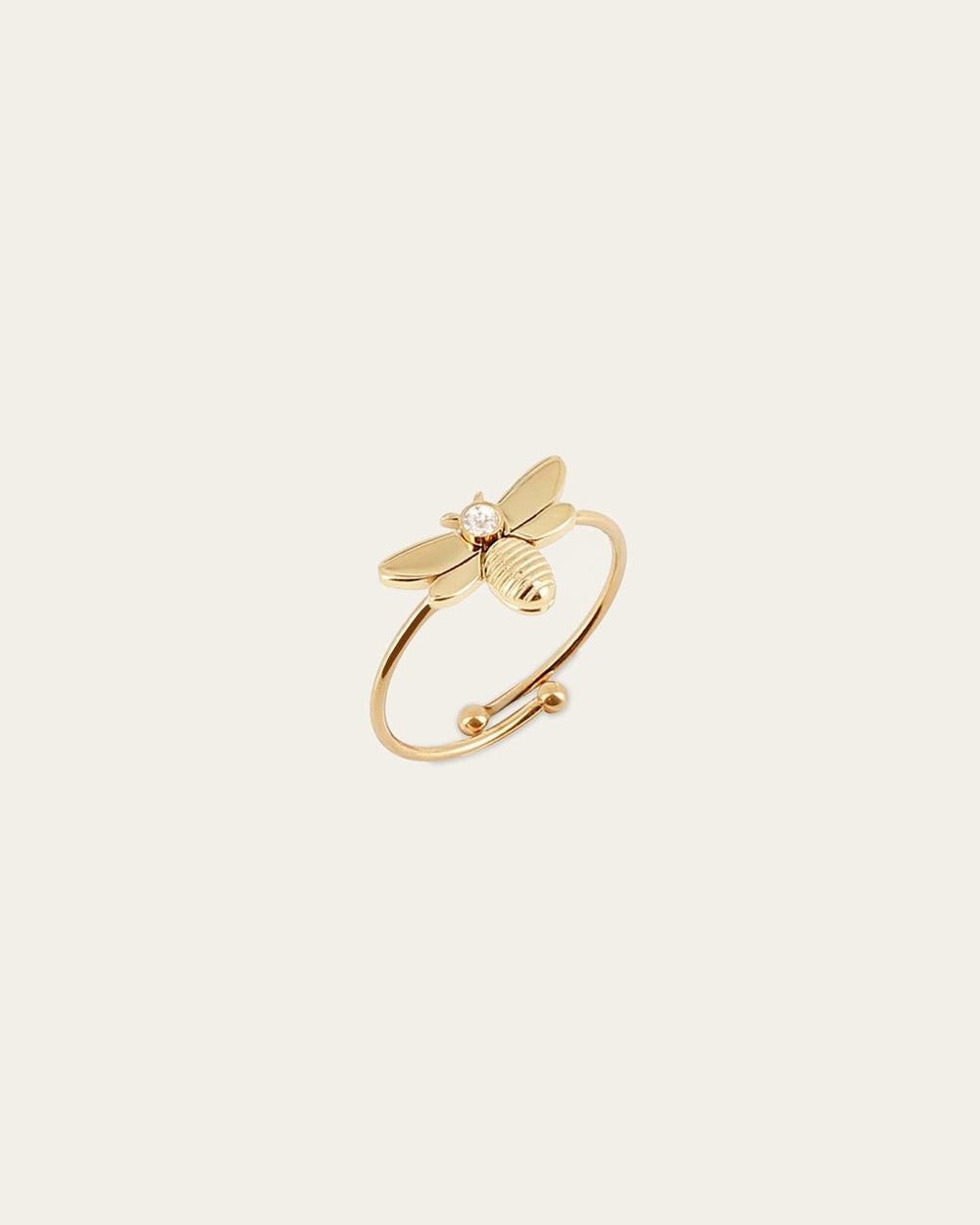 Bague Abeja (Acier doré)