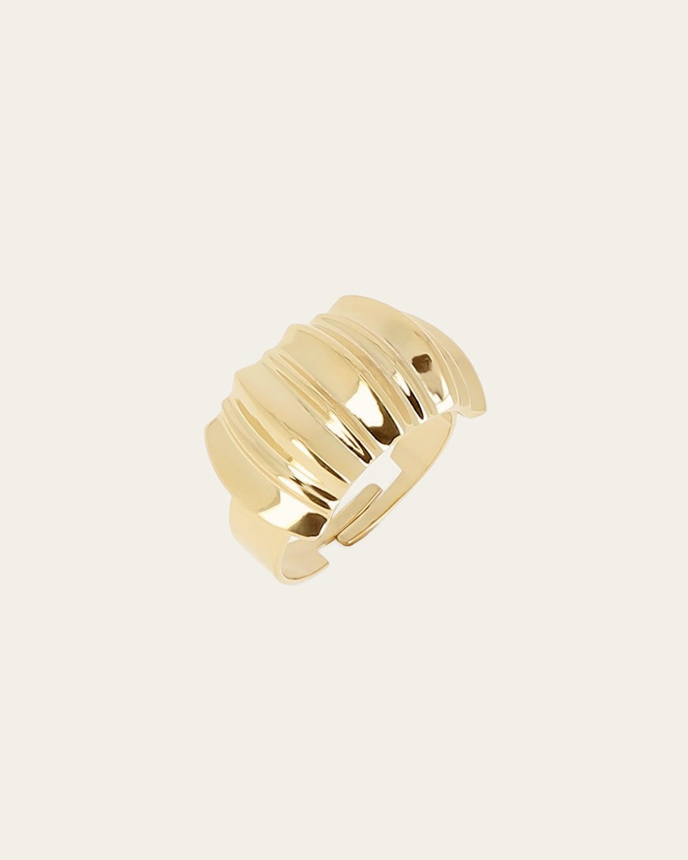 Bague Eikon (Acier doré)
