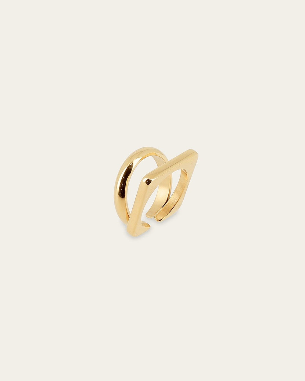 Bague Contraste (Acier doré)