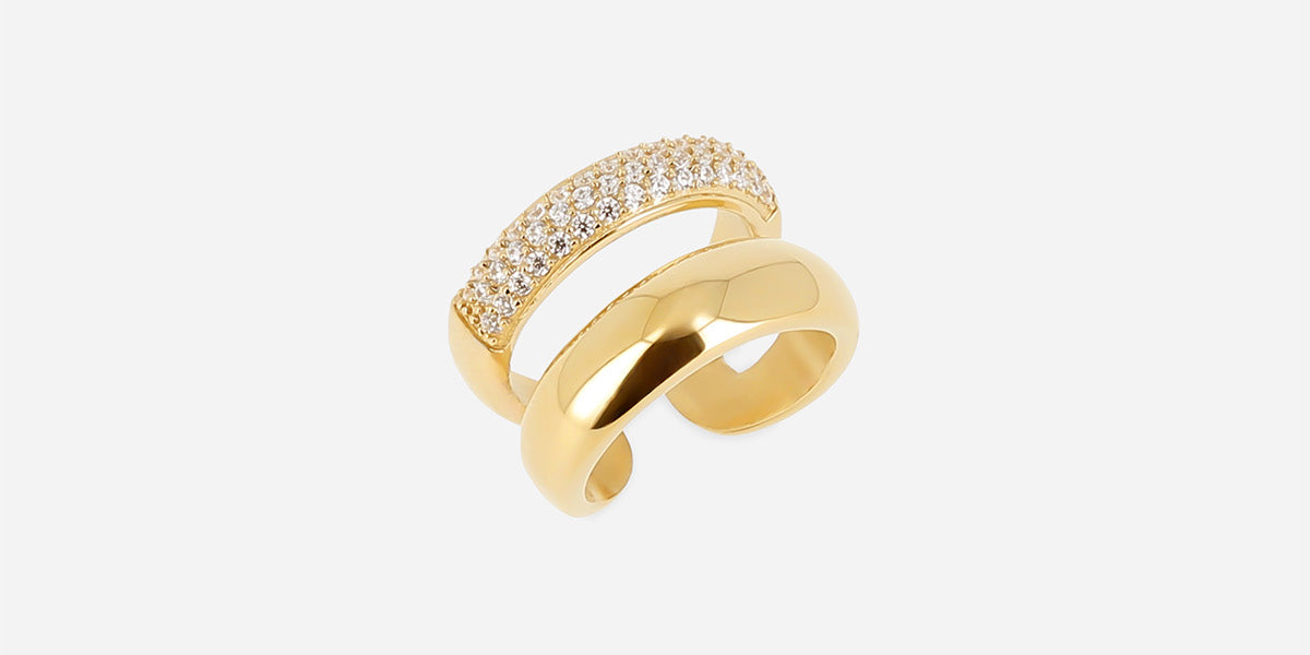 Bague Aleksei (Acier doré)