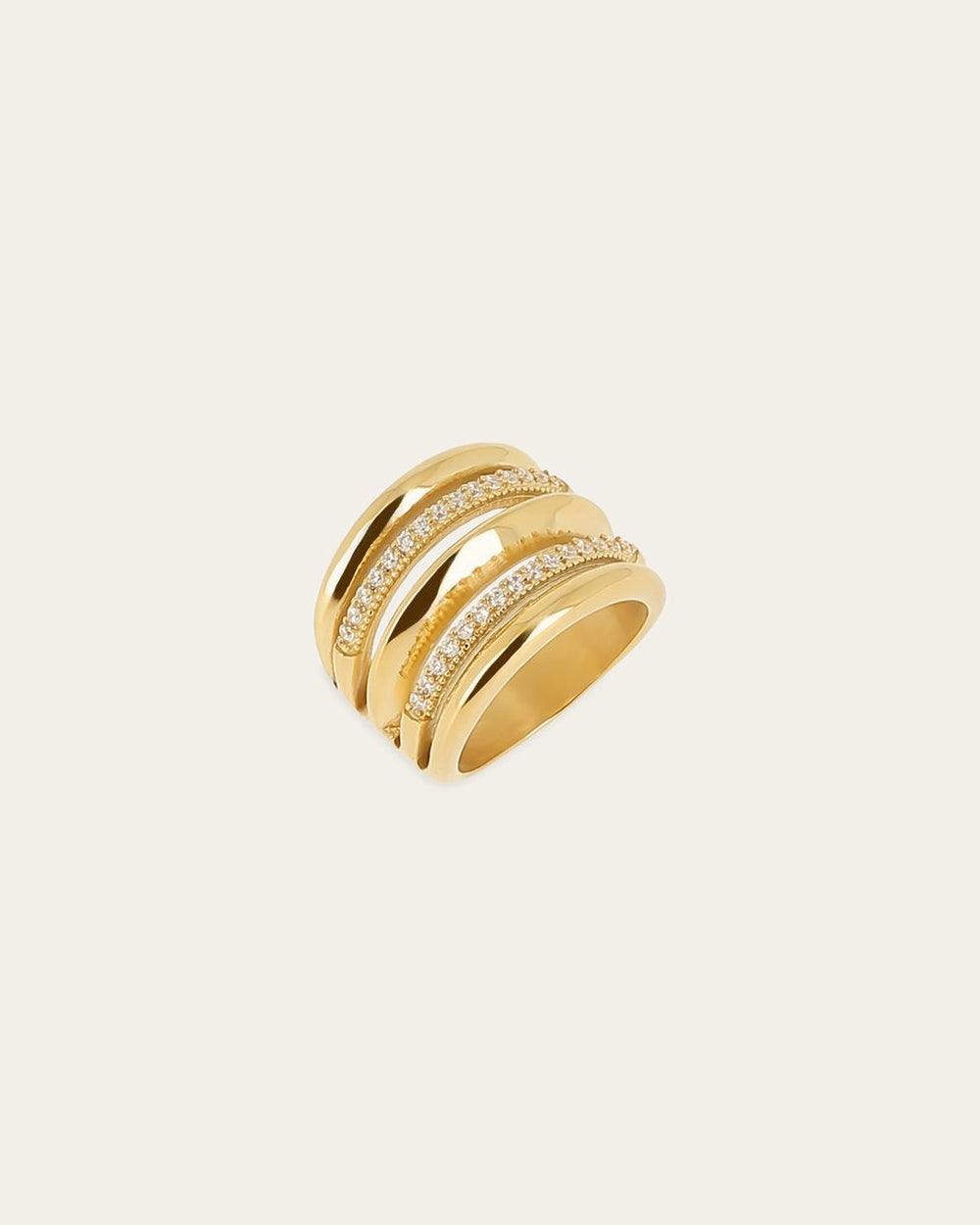Bague Gloriosa (Acier doré)