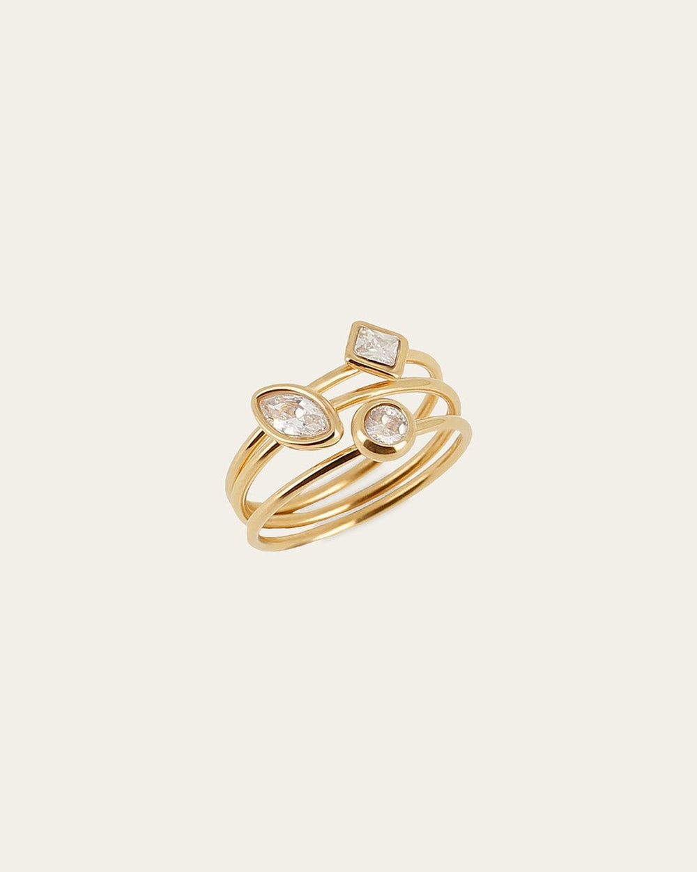 Troia Rings (Gold-plated steel)