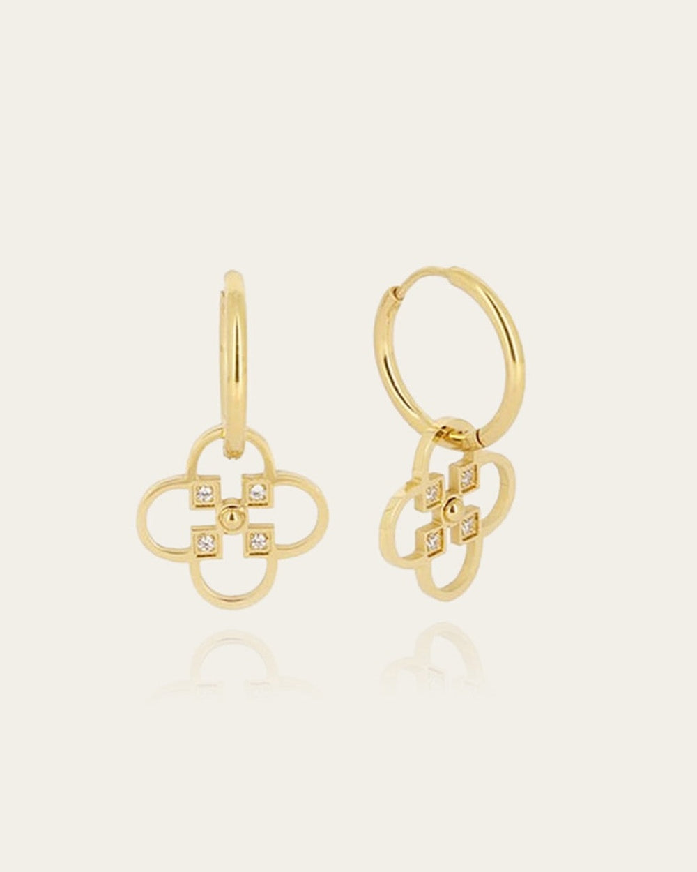 Boucles d'oreilles Rosie (Acier doré)