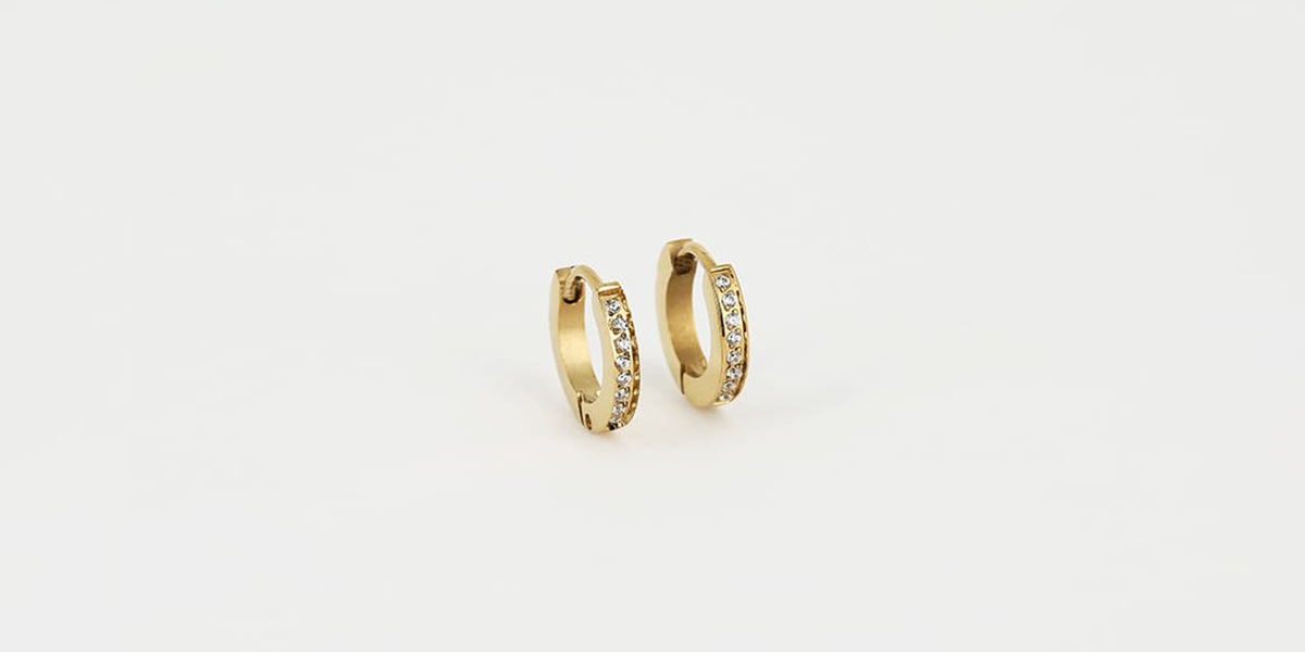 Boucles d'oreilles Rita (Acier doré)