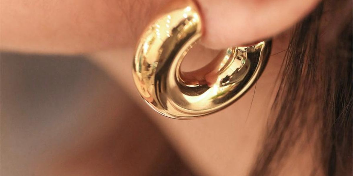 Boucles d'oreilles Chantal (Acier doré)