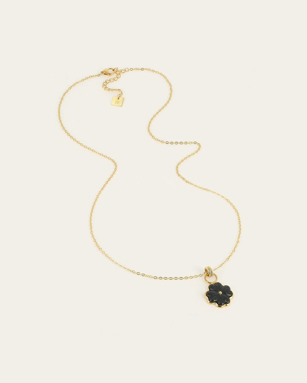 Trifolium Long-necklace (Gold-plated steel)