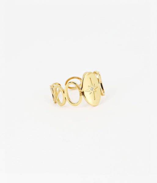 Bague Sardaigne (Acier doré)