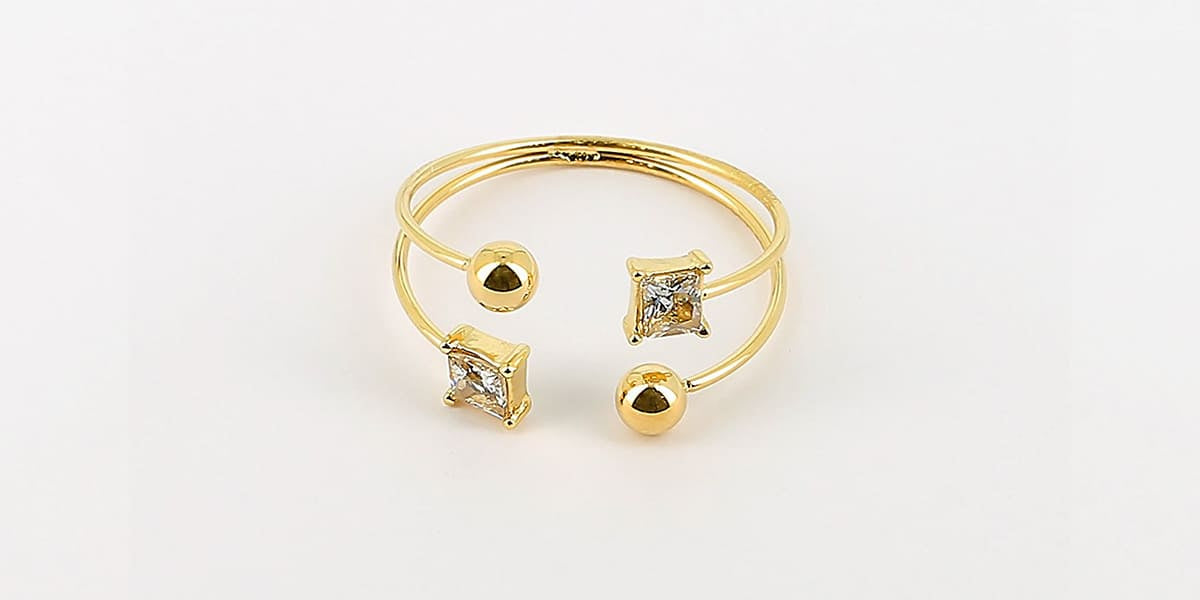 Bague Larsen (Acier doré)