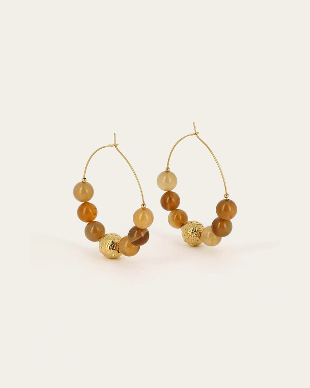 Boucles d'oreilles Esso (Acier doré)