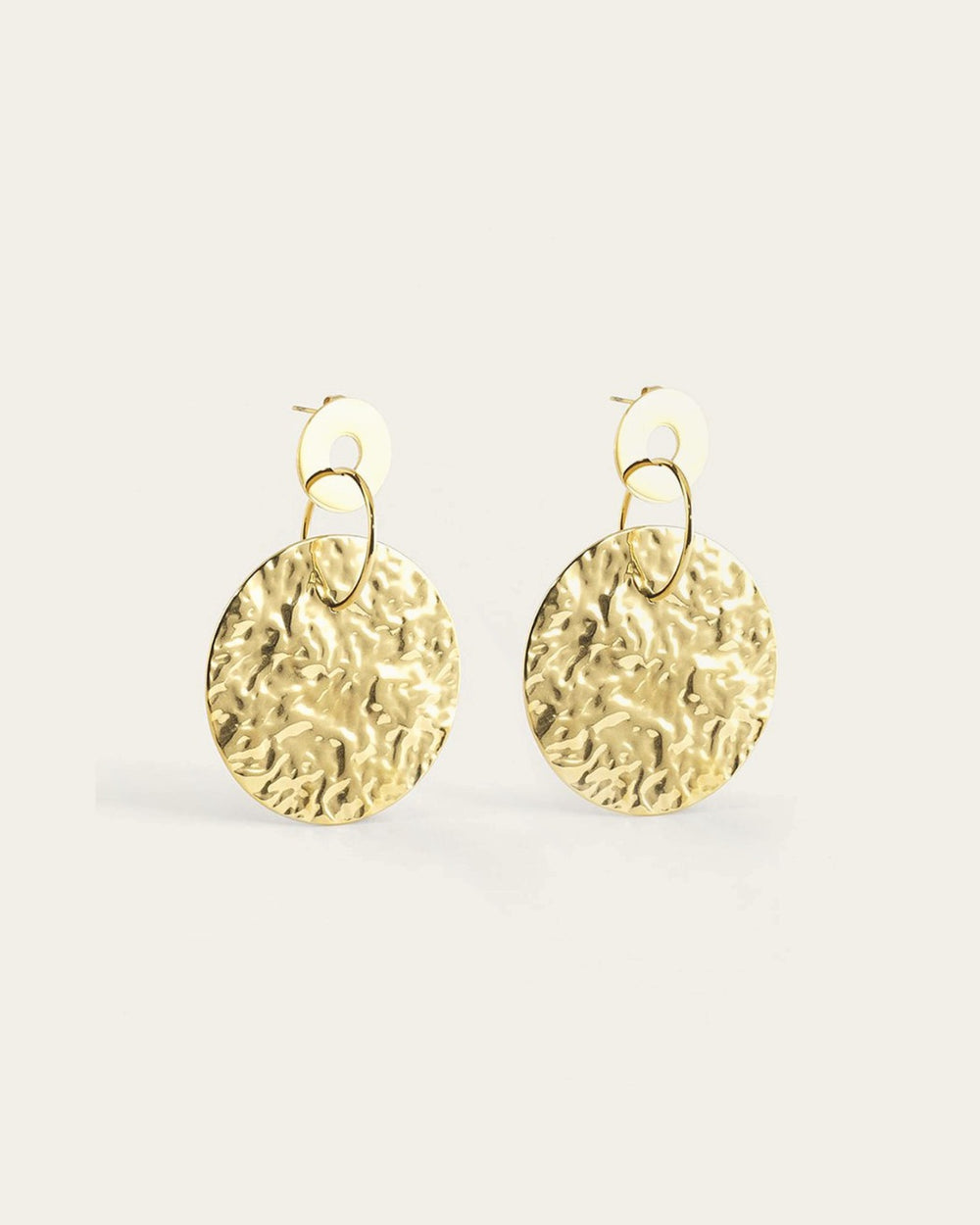 Boucles d’oreilles Soulages (Acier doré)